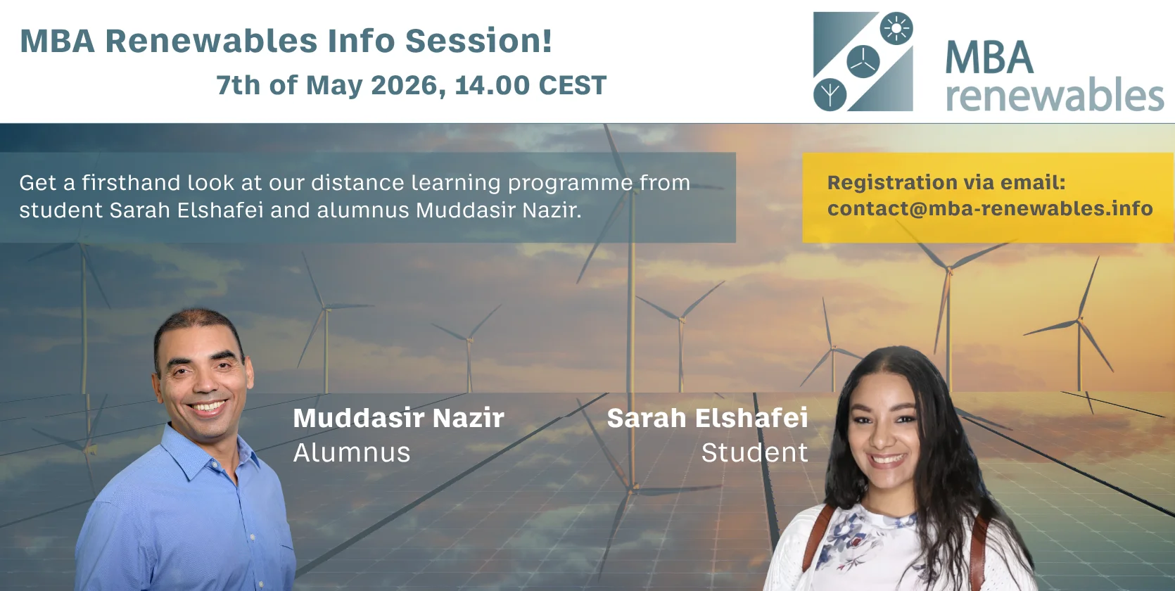 Announcement of info session on 7 May, 14:00 CEST